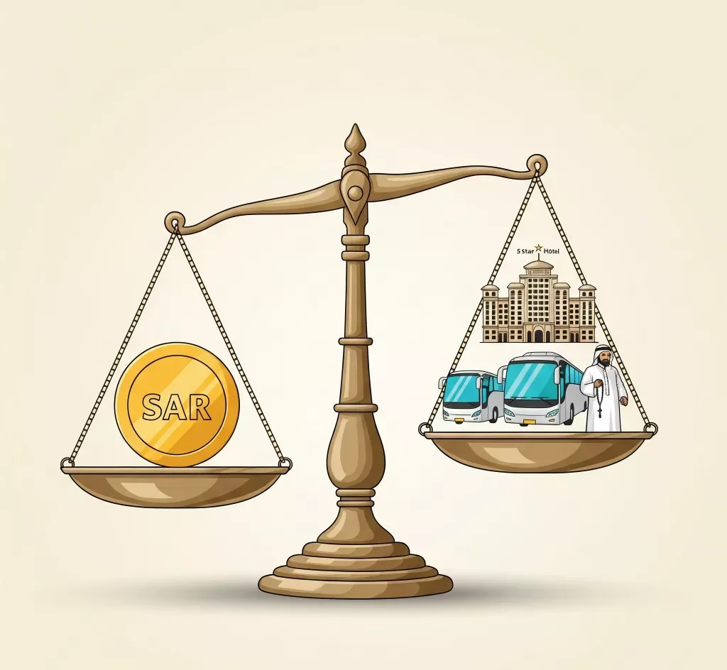 القيمة مقابل السعر في باقات العمرة